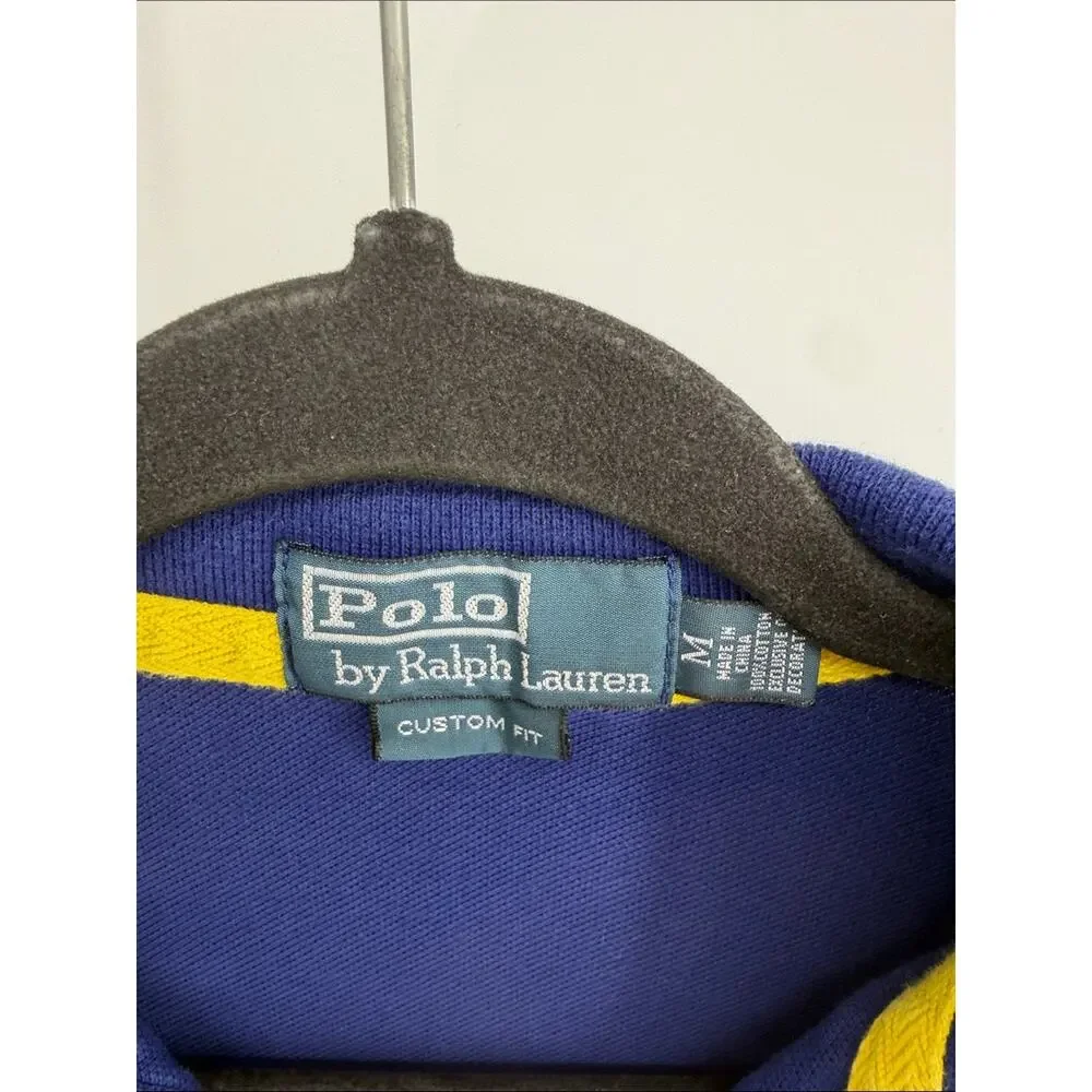 Polo Ralph Lauren Custom Fit big logo embroidered short sleeve polo shirt sz M